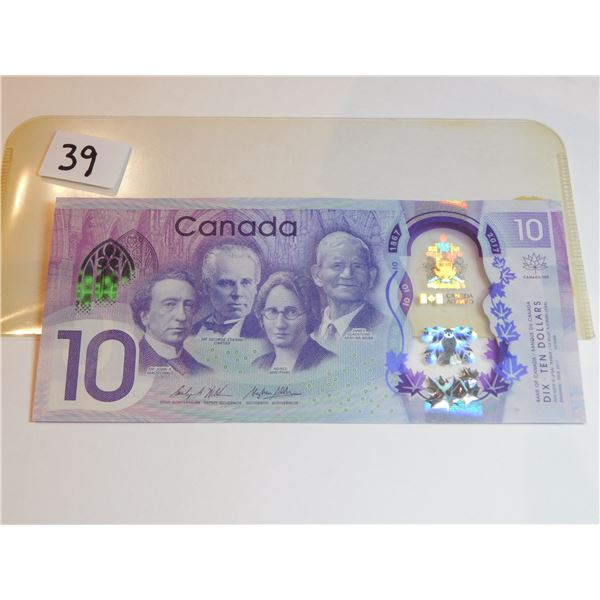 2017 TEN DOLLAR BILL CRISP UNC 150 ANNIVERSARY OF CONFEDERATION