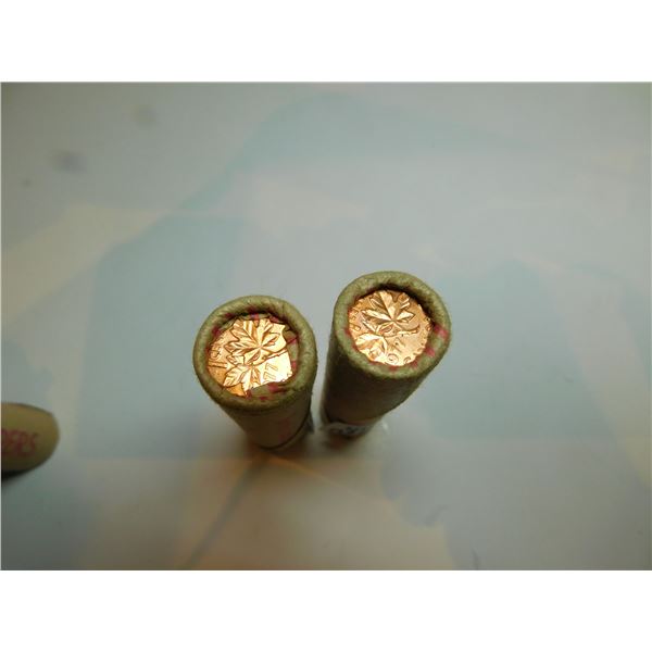 2 UNC ROLLS 1977 ONE CENTS