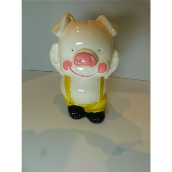 VINTAGE CERAMIC PIG COIN BANK