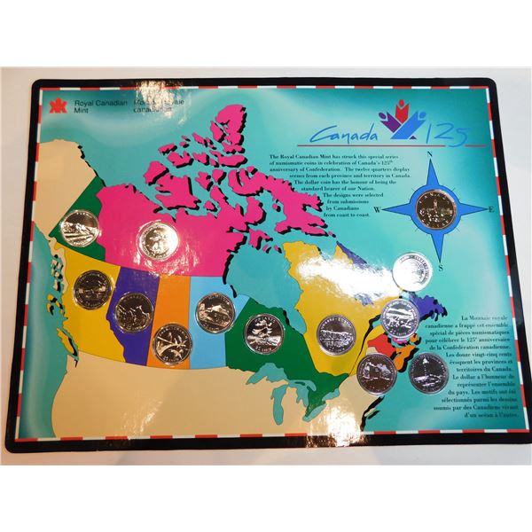 CANADA 125 MAP COIN SET