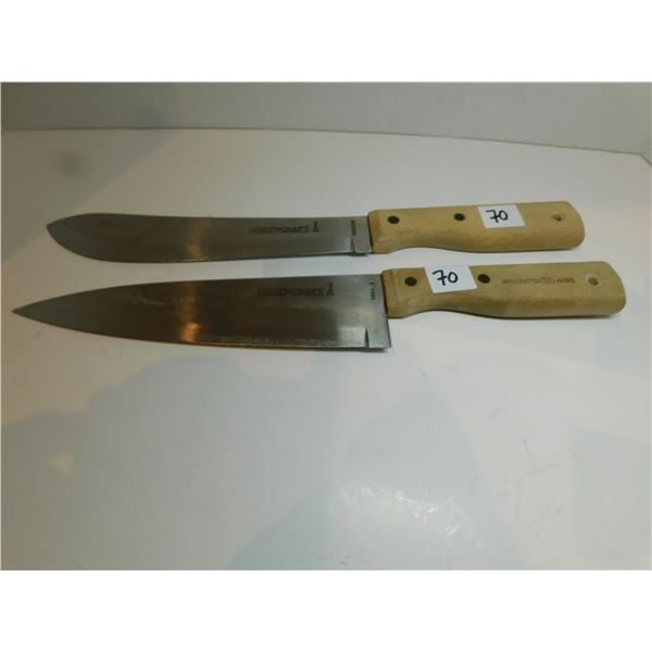2-WELLINGTON SWORD COOK AND BUTCHER KNIVES