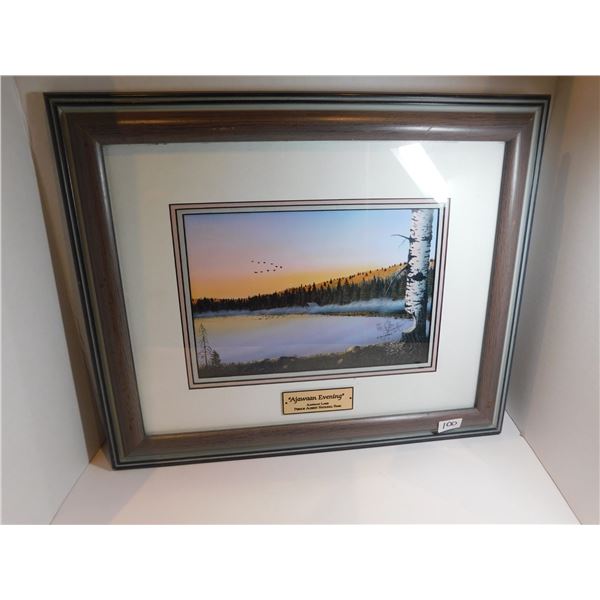“AJAWAN EVENING” FRAMED AND NUMBERED GLEN SCRIMSHAAW PRINT
