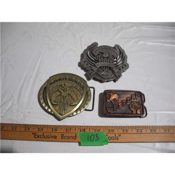 (3) Belt Buckles