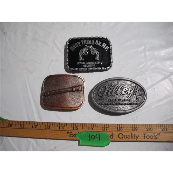 (3) Belt Buckles