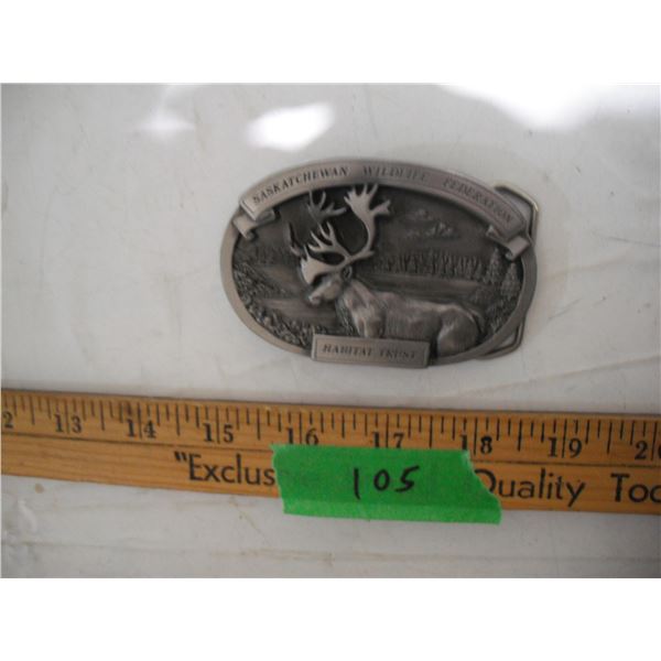 Sask Wildlife Federation Belt Buckle, #212/1500