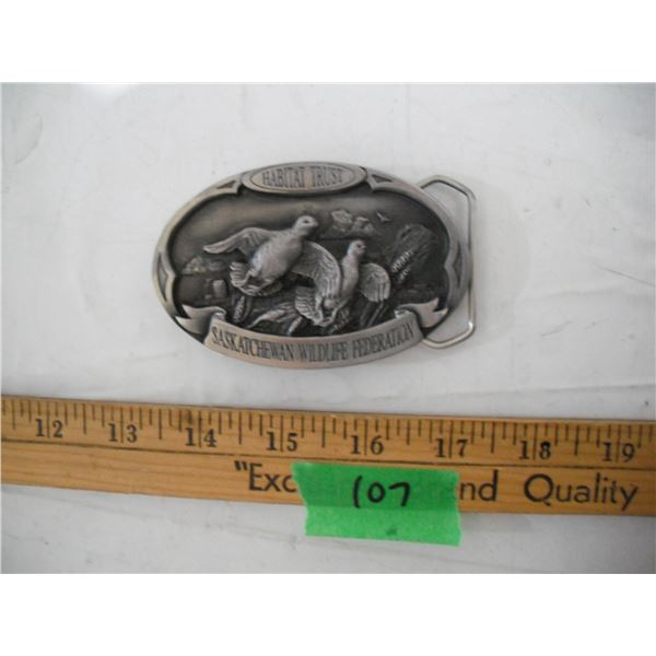 Sask Wildlife Federation Belt Buckle, #674/1500