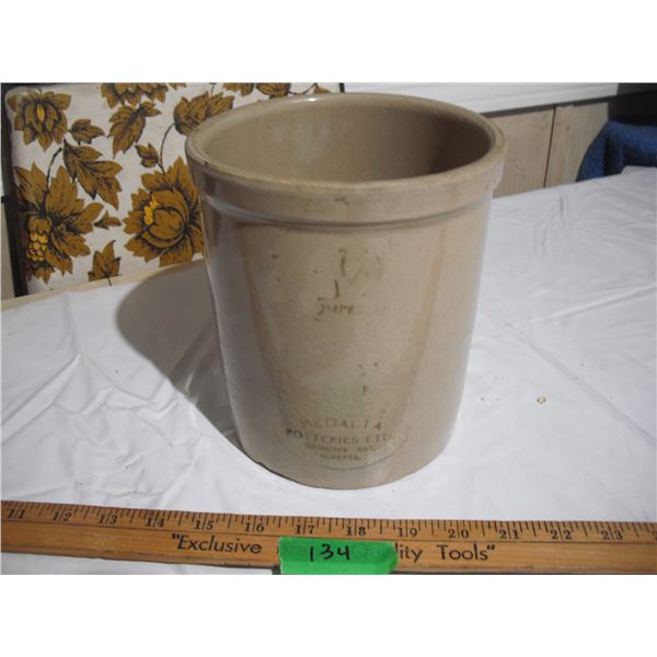 ½ Imperial Gal Medalta Stoneware Crock, 7” Tall