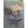 Image 7 : (3) Vintage Chair and (1) Table. (Table Height 29")