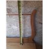 Image 4 : Antique wooden washstand or dry sink featuring an attached high-back towel rail. (Height 41" X Lengt