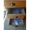 Image 6 : Antique wooden washstand or dry sink featuring an attached high-back towel rail. (Height 41" X Lengt