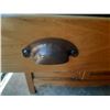 Image 9 : Antique wooden washstand or dry sink featuring an attached high-back towel rail. (Height 41" X Lengt