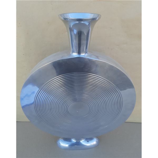 Vintage Scandinavian modernist metal flask or vessel.