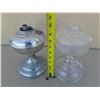 Image 1 : Vintage Metal and Glass Lamp.
