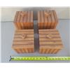 Image 1 : Set of (4) Vintage Wooden Kitchen Cannisters.