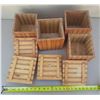 Image 3 : Set of (4) Vintage Wooden Kitchen Cannisters.