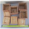 Image 4 : Set of (4) Vintage Wooden Kitchen Cannisters.