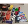 Image 6 : Assorted vintage and loose toys, including die-cast cars, toy trucks, a stationary steam engine, and