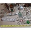 Image 2 : Collection of vintage and antique glass bottles, small apothecary vials, and decorative household it