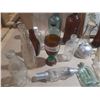 Image 3 : Collection of vintage and antique glass bottles, small apothecary vials, and decorative household it