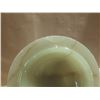 Image 2 : Vintage hand-carved green onyx or banded calcite lidded jar. (Chip/Minor Broken Jar Lid)