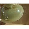 Image 3 : Vintage hand-carved green onyx or banded calcite lidded jar. (Chip/Minor Broken Jar Lid)