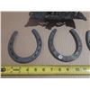 Image 2 : (3) Cast Iron Horse Shoe and Basket.