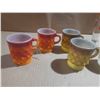 Image 3 : Collection of vintage glassware, including Anchor Hocking Fire-King Kimberly Diamond Pattern Mugs in