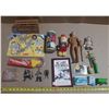 Image 1 : Collection of various vintage toys, books, and small collectibles.