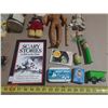 Image 2 : Collection of various vintage toys, books, and small collectibles.