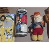 Image 6 : Collection of various vintage toys, books, and small collectibles.