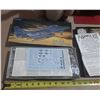 Image 3 : Collection of items including handmade-style plush rabbit doll , a eagle tin toy garage, a Fujimi OA