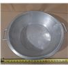 Image 1 : Aluminum cooking pot or basin with dual riveted side loop handles. (20 Inch)