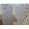 Image 4 : 3-panel white shoji-style room divider or privacy screen. (Minor Danmages - See Photos) - (Height 71