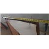 Image 3 : Vintage metal-framed floor stand or display rack with a suspended paper sheet or chart. (Height 53")
