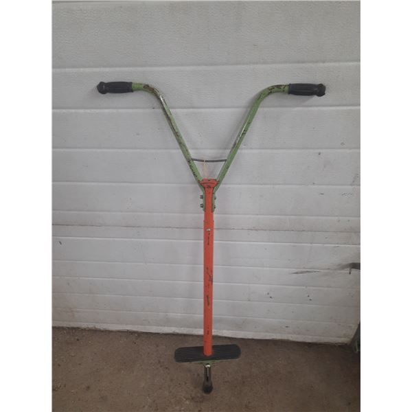 Vintage pogo stick from around the 1970s, similar to the retro jumping sticks made by brands like RA