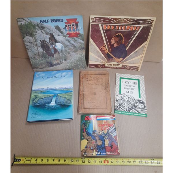 Lot of Vintage Vinyl Records, Books, etc.