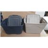 Image 1 : (2) Storage Container With Lids. (For Dimension See Photos)