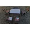 Image 2 : Metal Table Chair Set - Folding. (Table Height - 20")