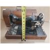 Image 4 : Singer Sewing Machine with Case. (Untested)