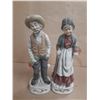 Image 2 : Vintage bisque porcelain farmer and wife figurines, commonly produced by brands like Homco (Home Int
