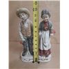 Image 3 : Vintage bisque porcelain farmer and wife figurines, commonly produced by brands like Homco (Home Int