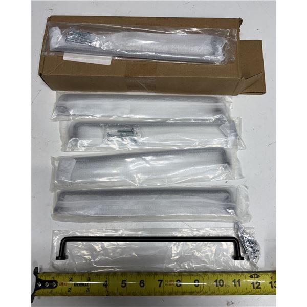 (6) Black Matte Finish Cabinet Handles. (All New)
