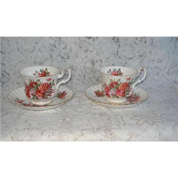 Royal Albert Teacups And Saucers Centennial Rose Pattern