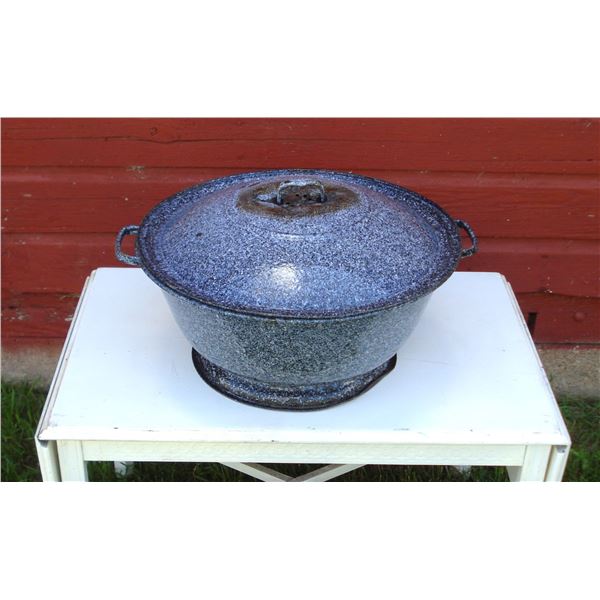 Old Enamelware Dough Pan