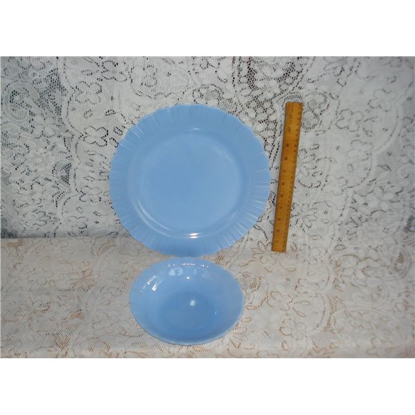 Delphite Plate And Bowl