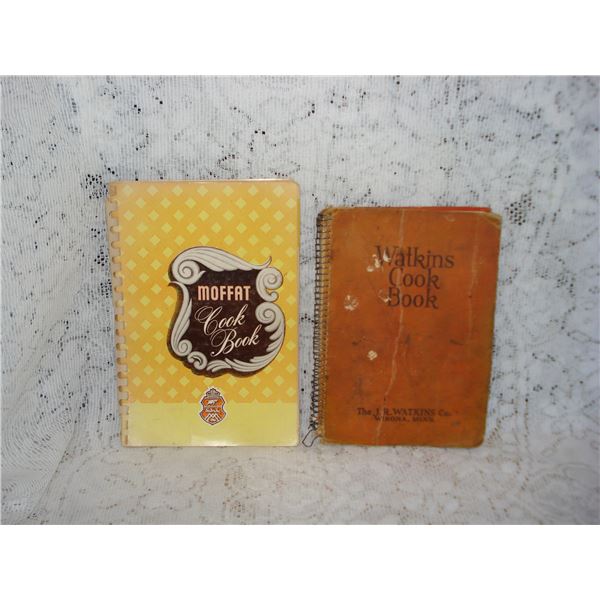 Pair of Old Moffat and Watkins Cook Books