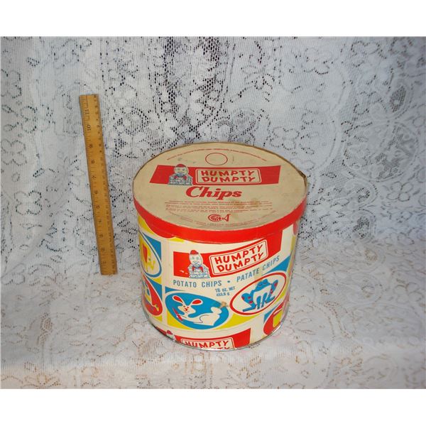 Vintage Humpty Dumpty Potato Chip Container