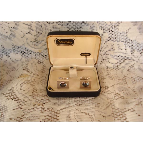 Very Collectible Sherman Cufflink Set In Original Box