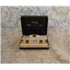 Image 1 : Alaska Black Diamond Cufflink Set In Original Box 1960-70's   Black Diamond Is A Trade Name For Herm