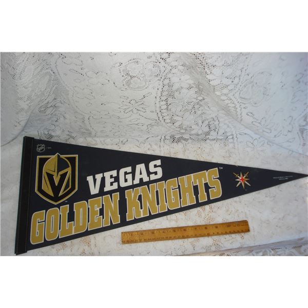 Vegas Golden Knights Pennant With Little Silver Sticker